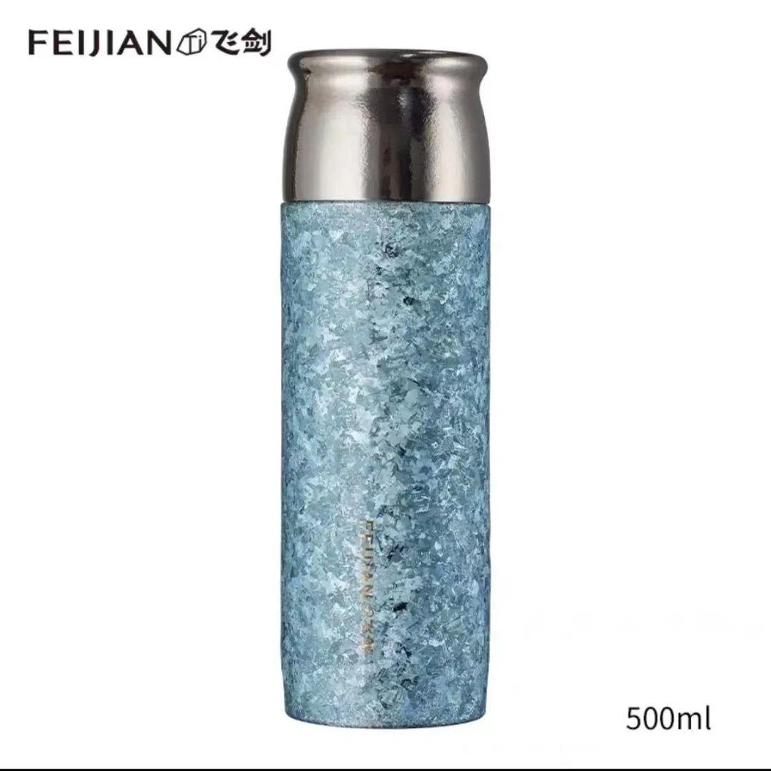 【小宇茶具专属】FEIJIAN/飞剑500ml纯钛泡茶保温杯家用保茶水杯子