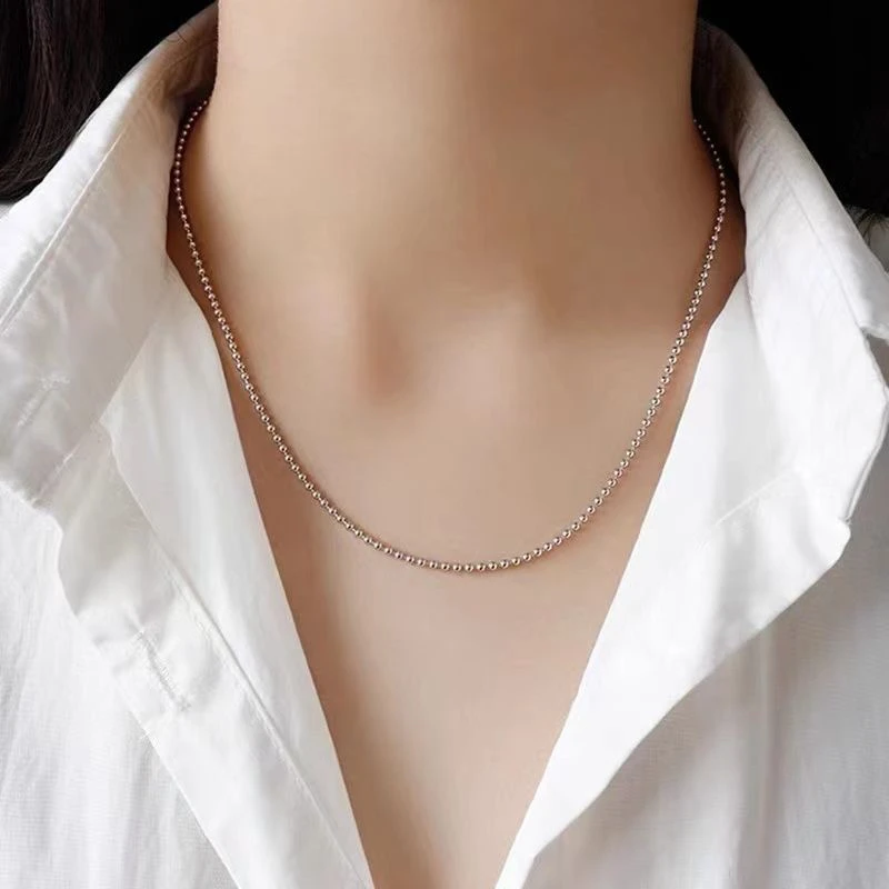 链子足银 足银圆珠项链（3mm60长度）