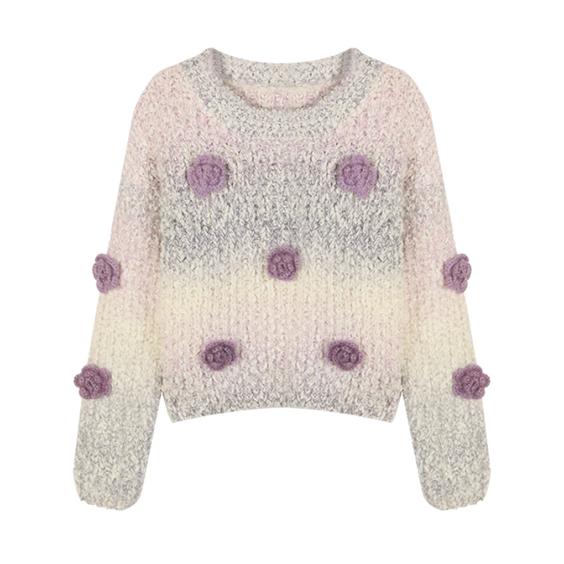 【千寻严选】毛衣D4MY4166A秋冬时尚百搭气质轻奢温柔宽松长袖上衣