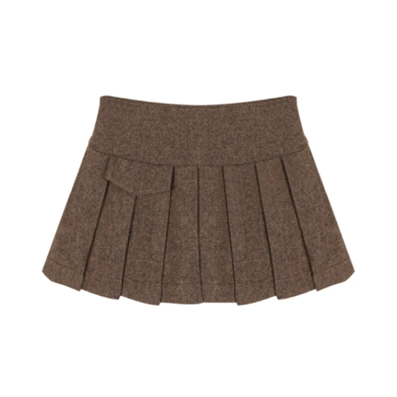 【千寻严选】半裙D4BQ6328秋冬学院风高腰时尚百搭显瘦减龄百褶裙子