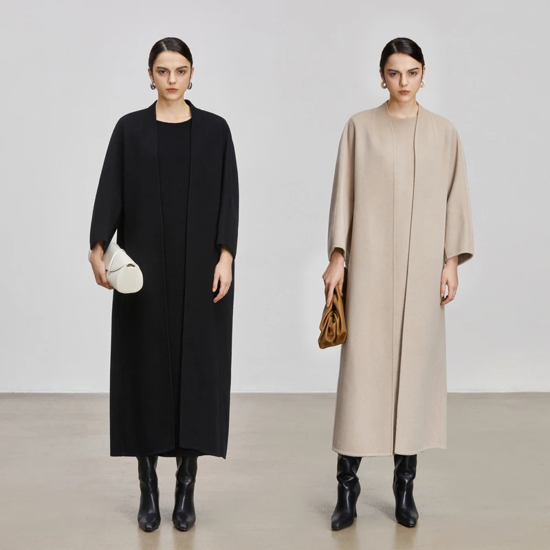 LYNEE 无领双面呢时尚羊毛大衣/连衣裙 LGD2DAW156/LGD2DAW157