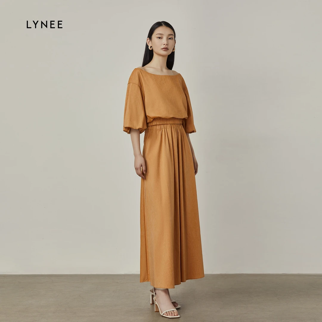 LYNEE【搭搭精选】美拉德时尚圆领短上衣女装连衣裙 LGD2DSW117
