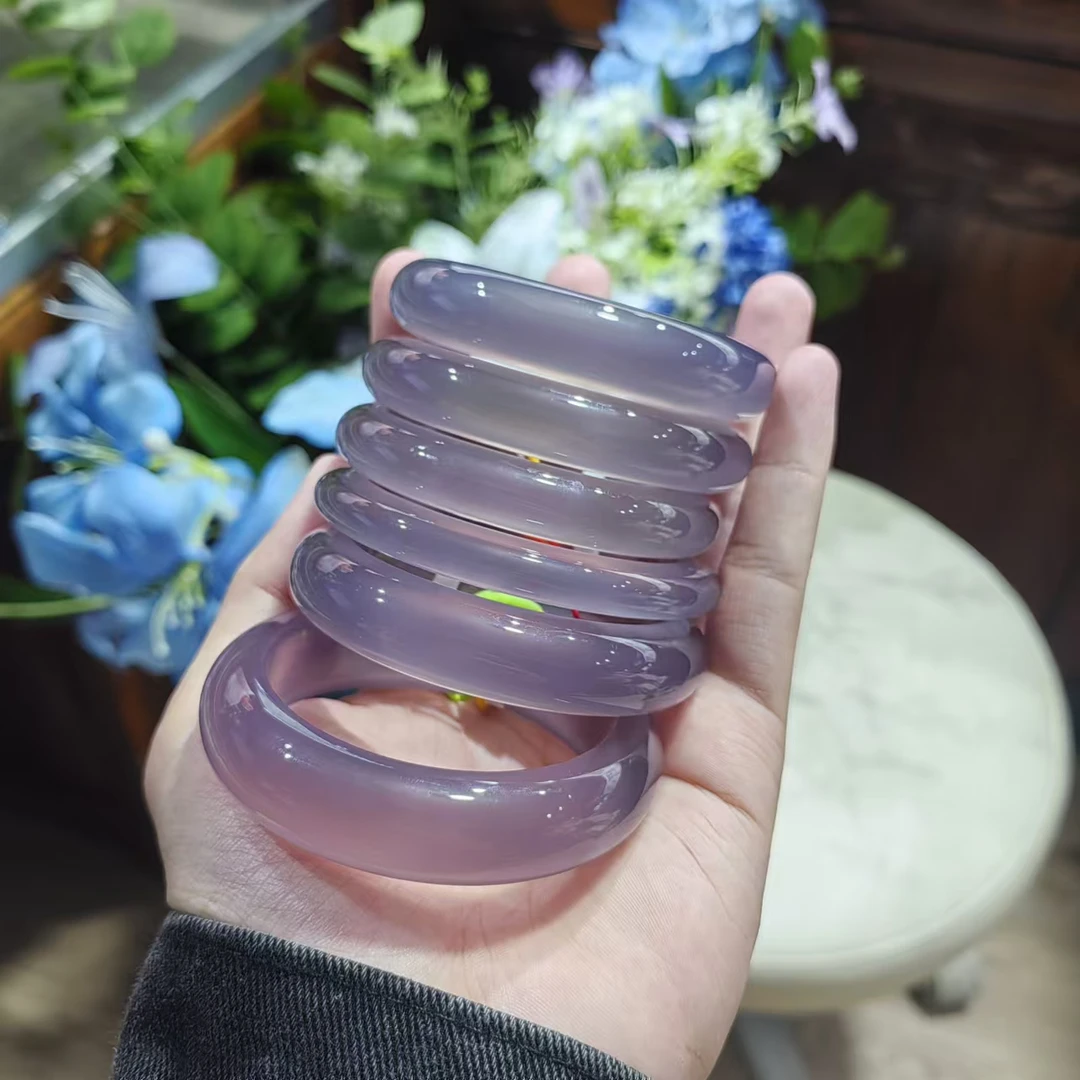 天然巴西帝王紫玛瑙手镯直播间多样性发其中一个