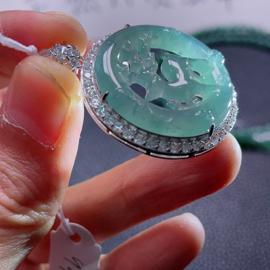 【闪购商品】翡翠颈饰银S925镶嵌