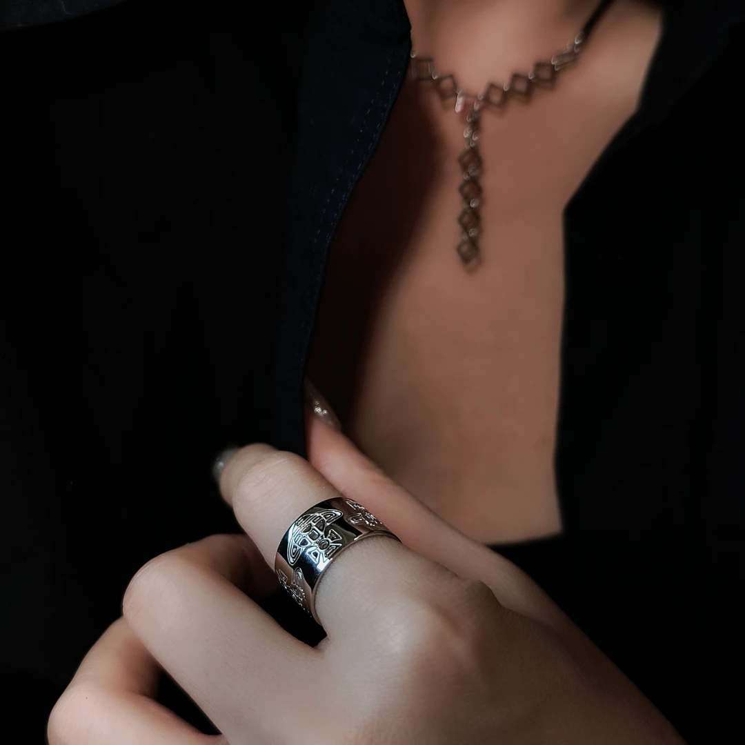 925银戒指 【飞船】戒指开口个性时尚百搭银戒指J5037