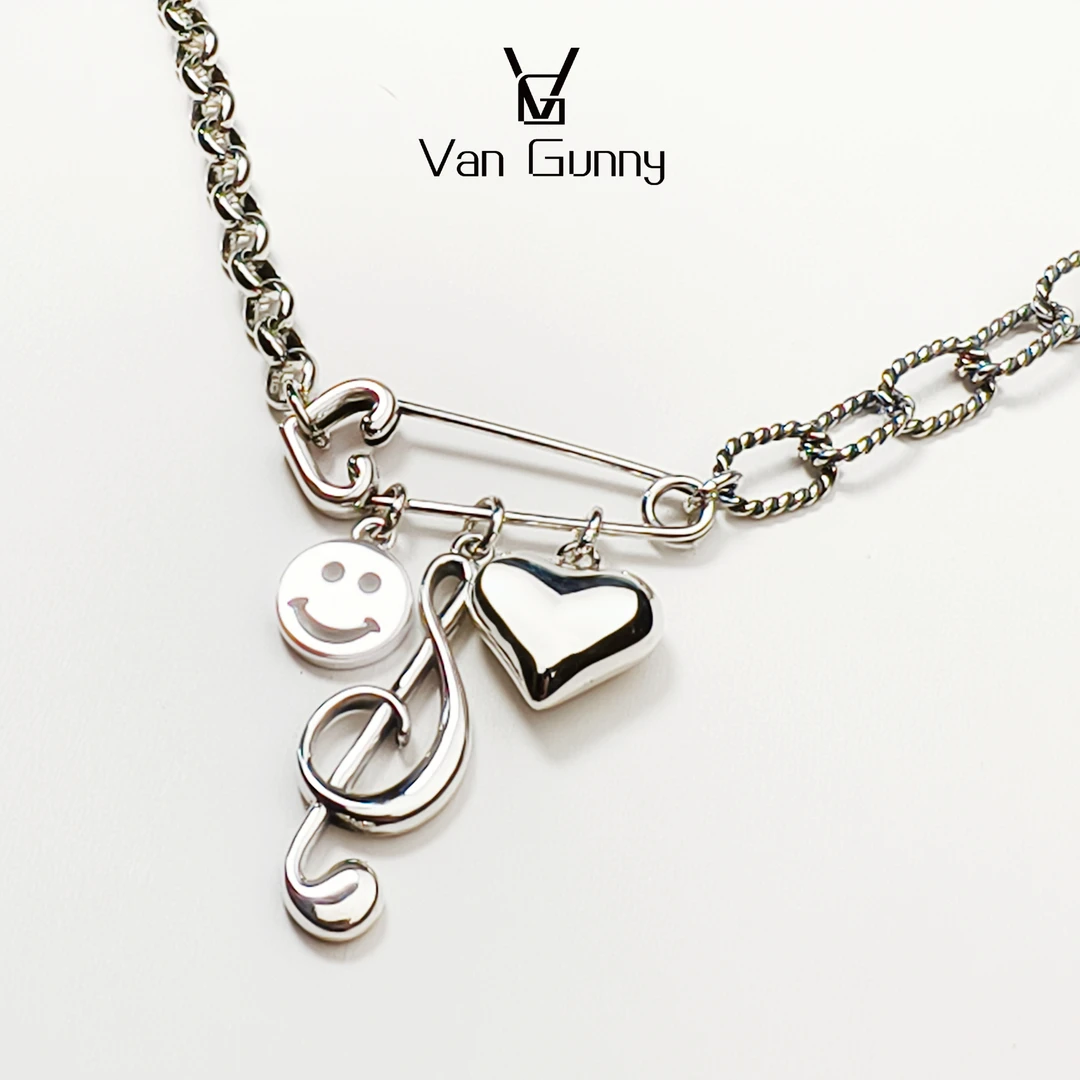 坠链均925银 【高级玩家】项链潮酷朋克别针重工项链