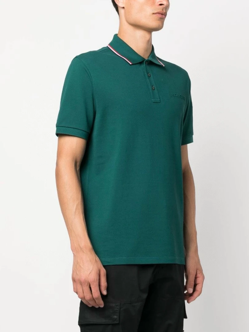 Moncler/盟可睐时尚经典绿色纯棉Polo衫2331004
