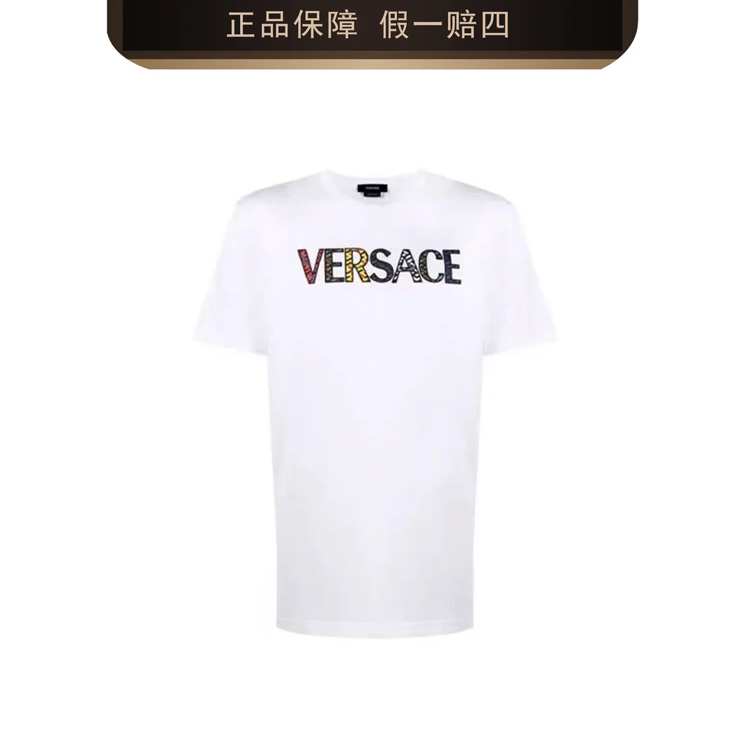 VERSACE/范思哲男士宽松休闲白色T恤衫2131067