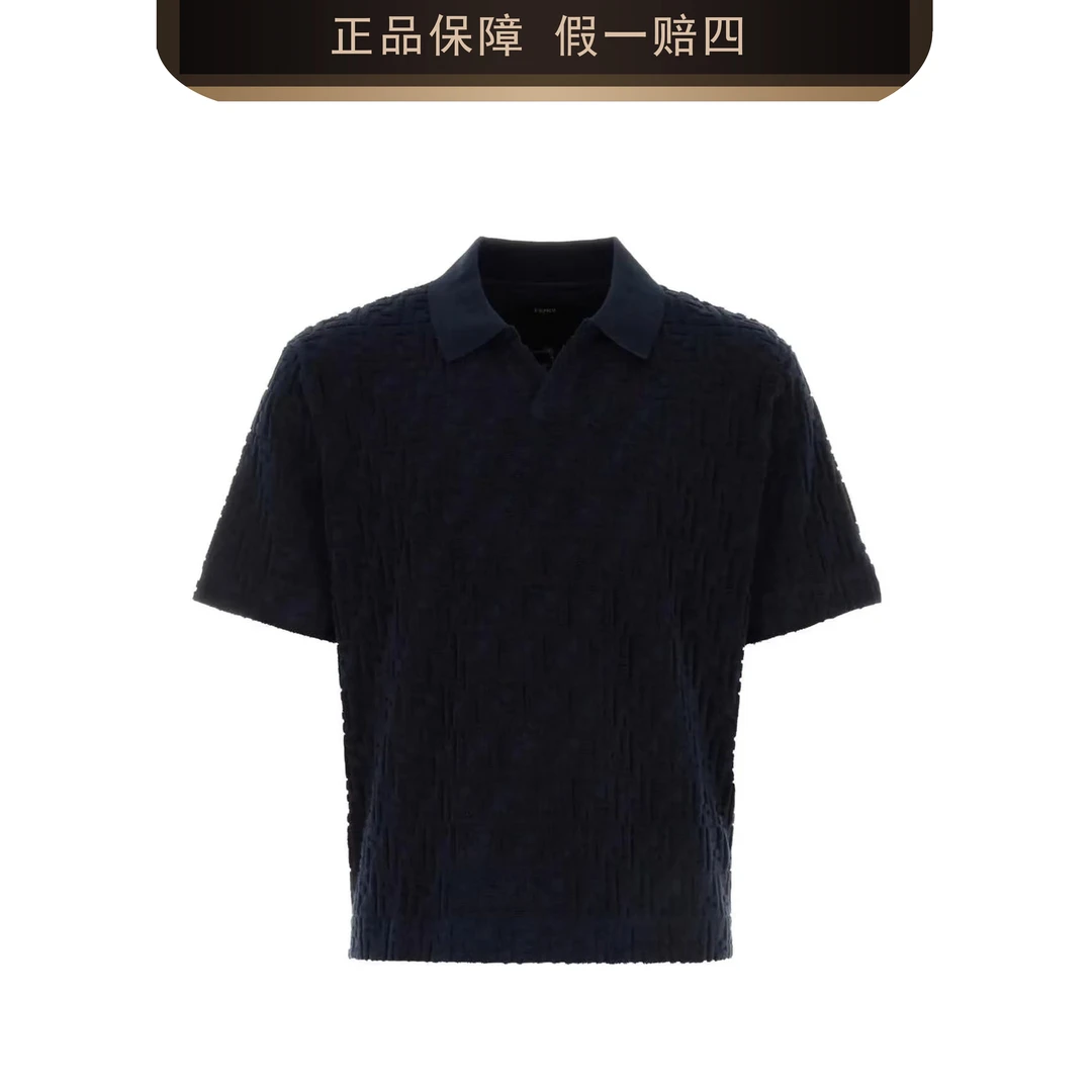 FENDI/芬迪时尚FF毛巾料新款翻领Polo衫T恤2431001
