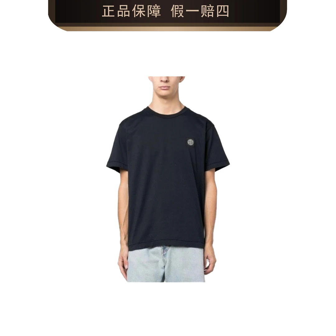 STONE ISLAND/石头岛 男士休闲夏季做旧简约圆领T恤2321086