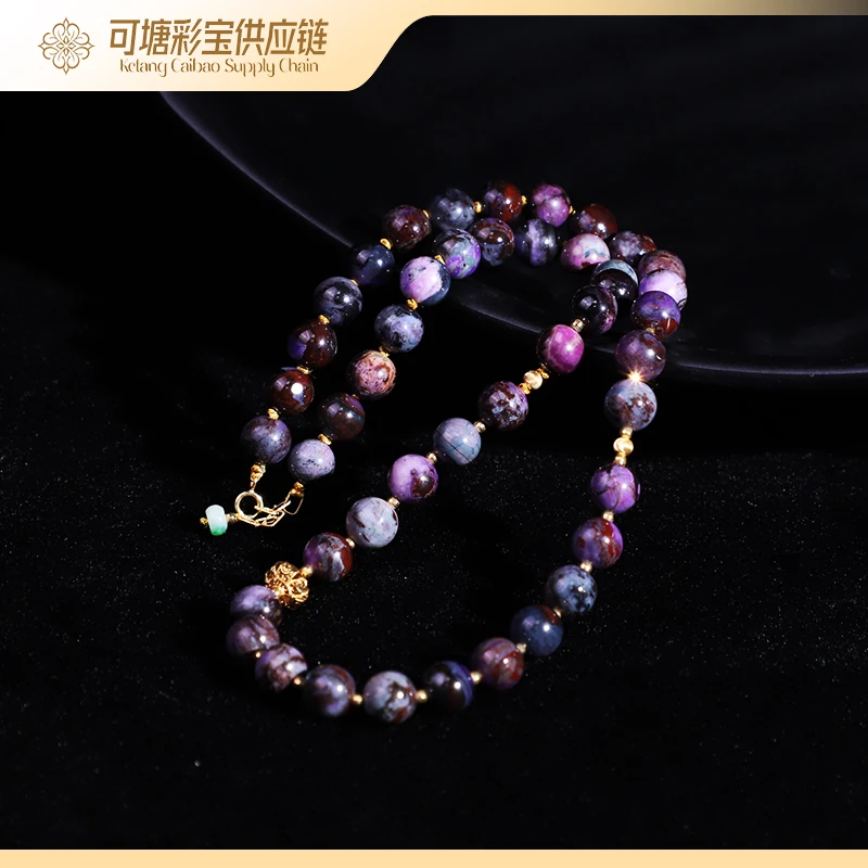 南非舒俱来 18K金 A+级玉化泥地炫彩 舒俱来项链 多样性发一个