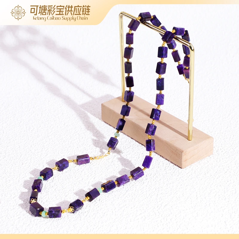 南非舒俱来 传世级18K金  玉化星光紫樱花S级项链 KTCB-3027-1