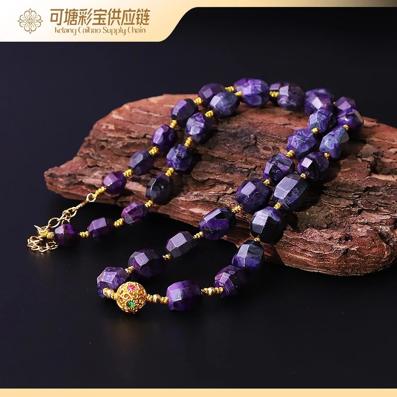 南非舒俱来 18K金 S级泥地樱花皇家紫 舒俱来项链 KTCB-3397