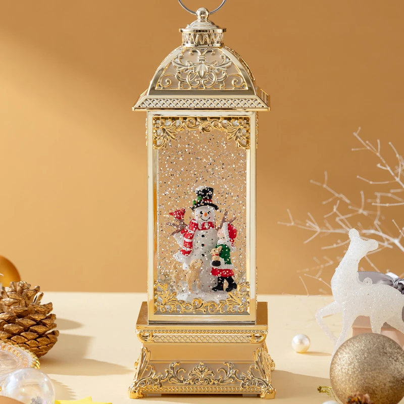 雪人音乐盒跳舞芭蕾女孩旋转摆件维多利八音盒生日礼物圣诞节装饰