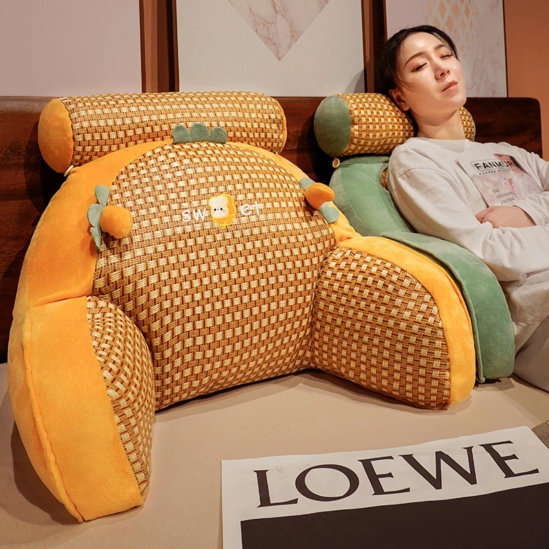 凉席床头靠垫软包沙发大靠背宿舍床上靠枕枕头床靠护腰抱枕腰枕夏