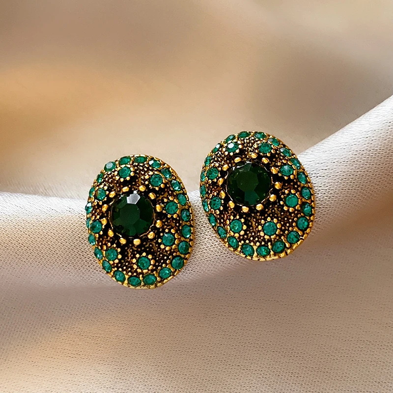 铜合金耳饰 【152】中古花朵爱心复古耳环时尚百搭耳饰小众轻奢耳饰