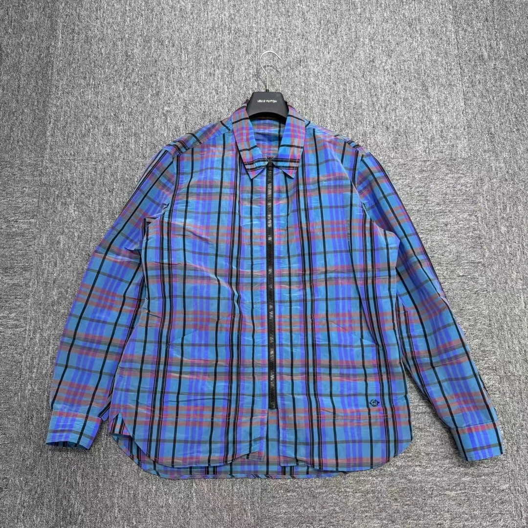 louis vuitton lv 格纹背包衬衫夹克/10648/L码 /98新