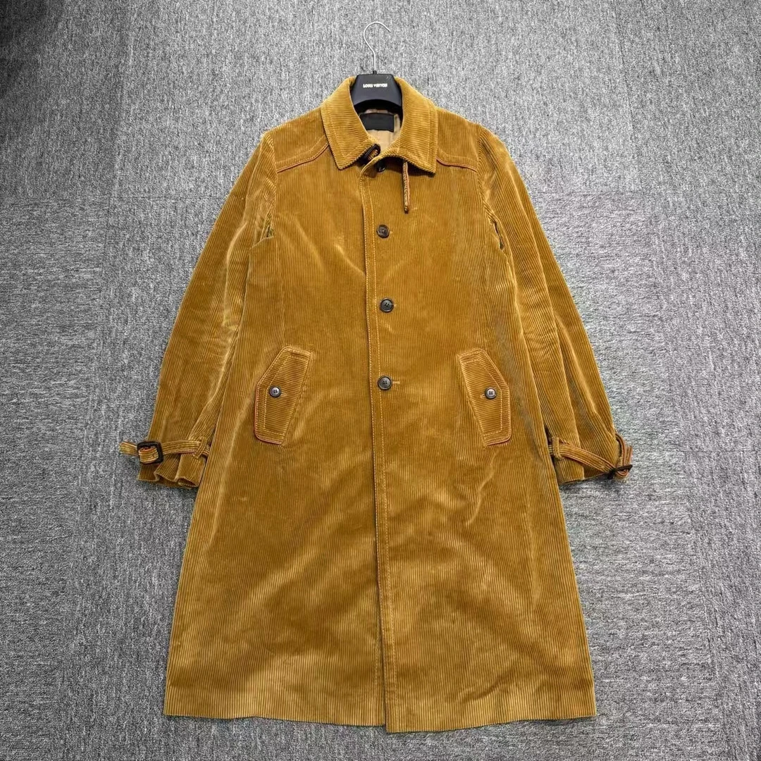 Prada 灯芯绒 大衣/10307/50码/98新