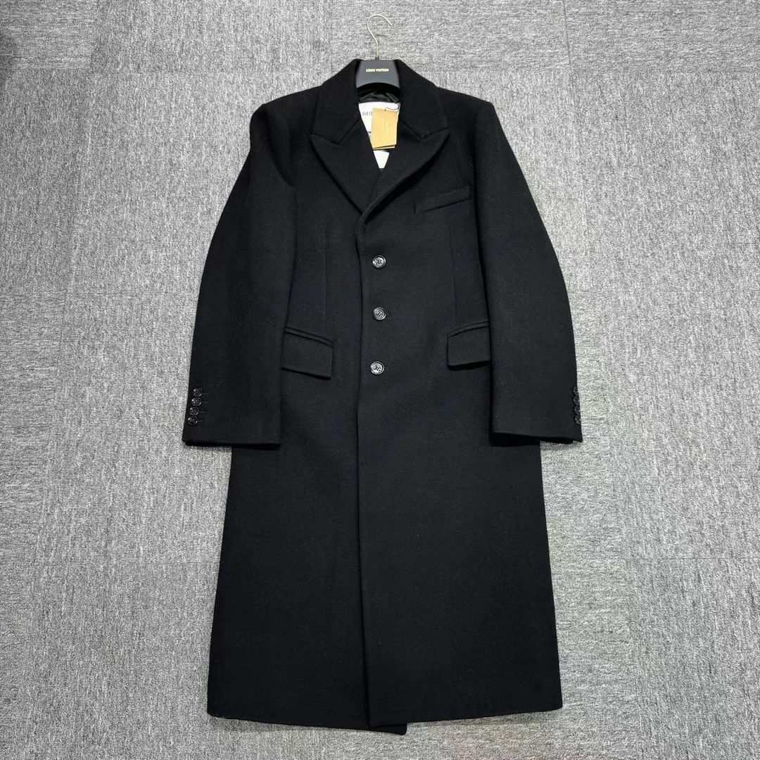 Burberry 黑色羊毛大衣/08453/50码/全新带吊/公价28500