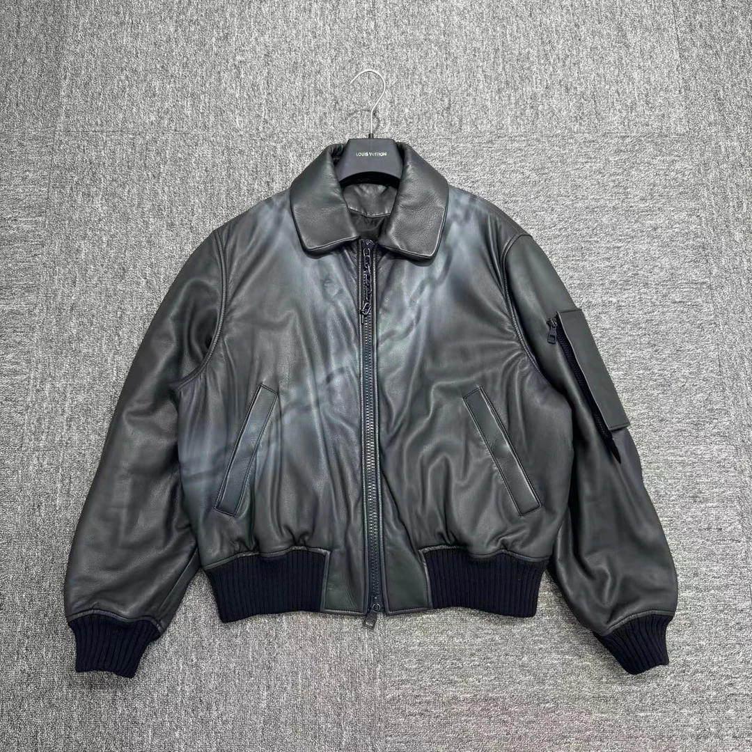 louis vuitton LV 限量款链条鹿皮夹克外套/08291/46码 /99新