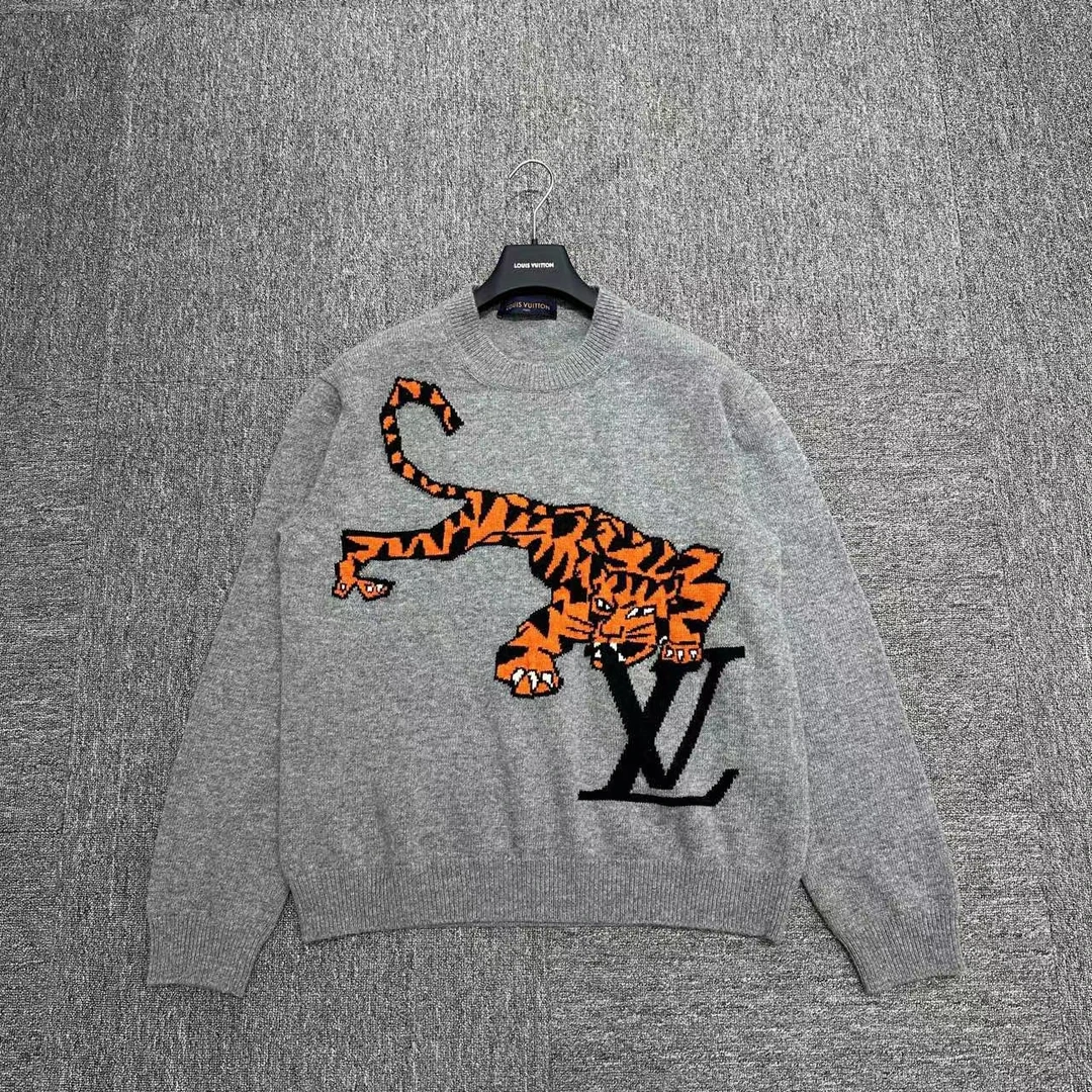 louis vuitton lv 猛虎下山 毛衣/04155/L码/98新/公价8500