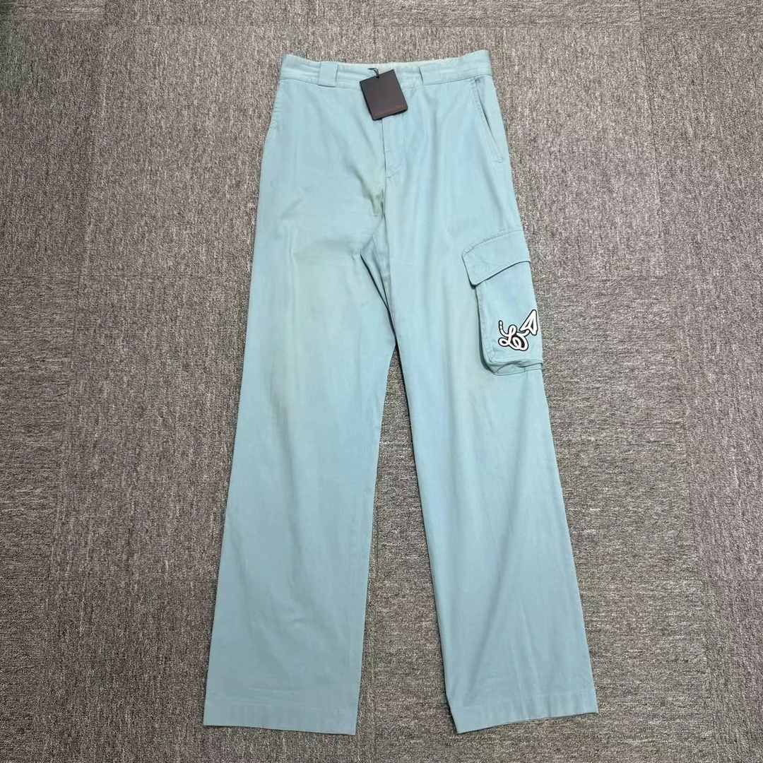 louis vuitton LV 飞机刺绣蓝色工装裤/08463/36码/98新