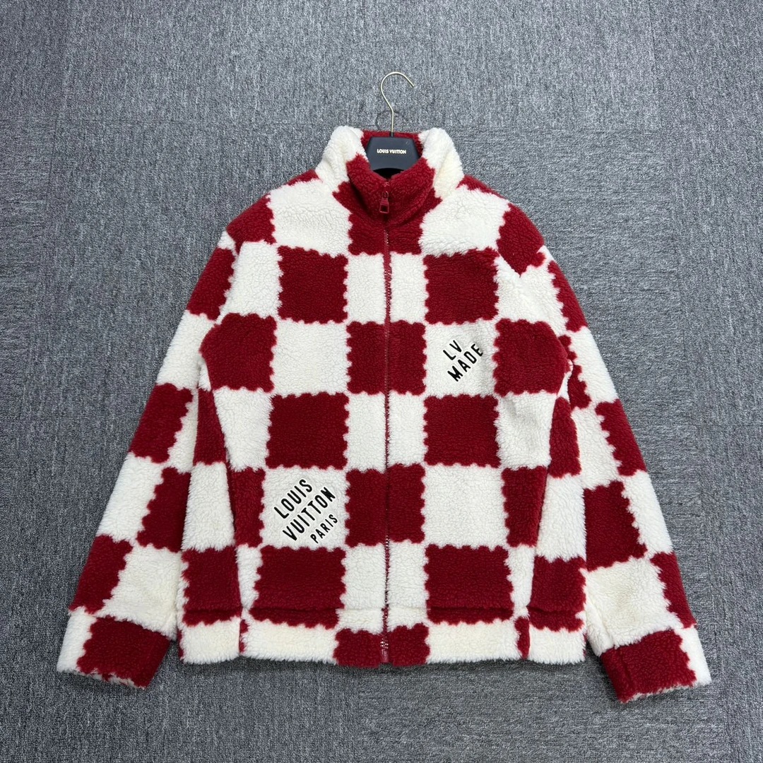 louis vuitton LV nigo 棋盘格字母刺绣泰迪/xl码/98新/08321