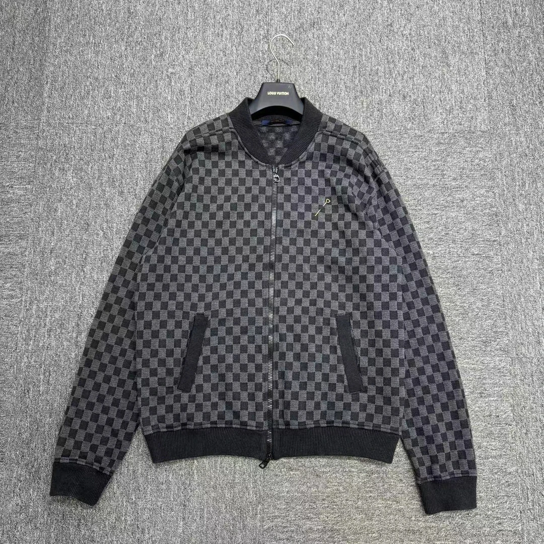 louis vuitton 棋盘格别针外套/09054/xxl码/98新/公价13500