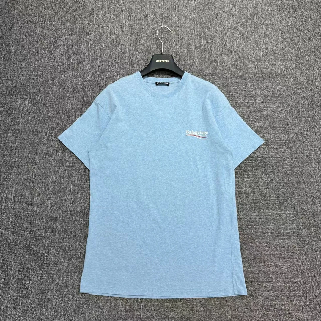 Balenciaga 蓝色可乐波浪短袖/11040 /xxs码 /98新