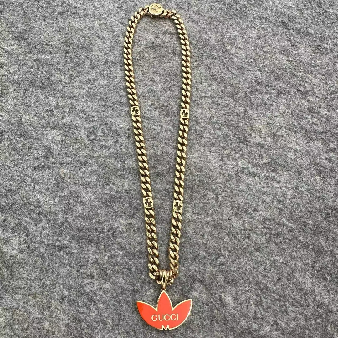 Gucci Adidas 联名 三叶草项链/xs00023/95新/公价:11500