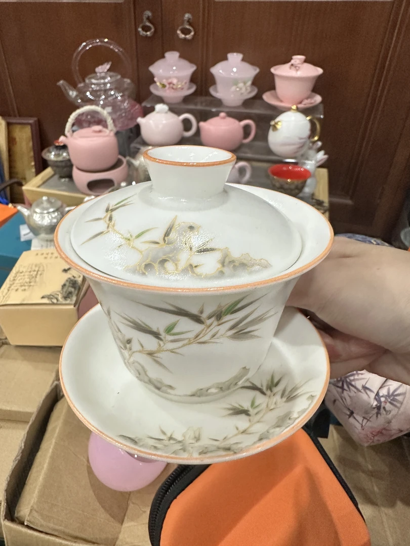 【闪购链接】竹节高升三才盖碗