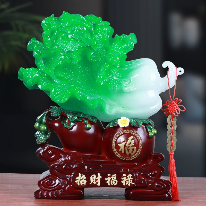 新中式招财葫芦玉白菜貔貅家居客厅电视柜酒柜装饰品开业礼物摆件