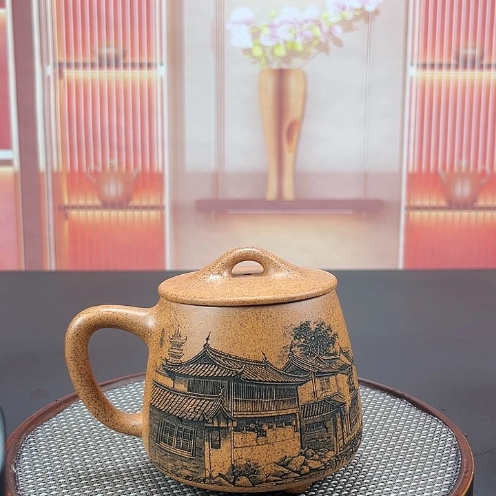 紫砂茶杯紫砂茶具手工紫砂盖杯