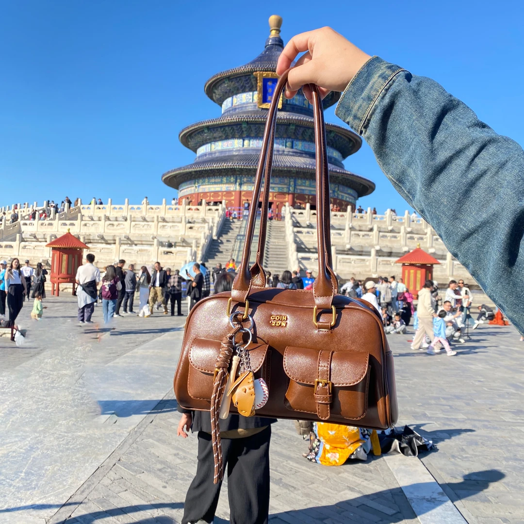 单肩包网红休闲韩系百搭女士大容量时尚潮流波士顿包包女枕头包