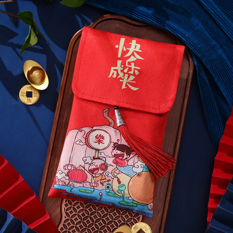 红包创意高档布艺送小孩子万元刺绣个性出生生日新生儿宝宝红包袋
