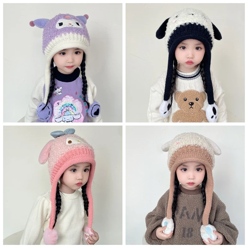 【可爱帽子】冬季宝宝帽子韩版男女童包头帽儿童卡通毛绒护耳帽科学