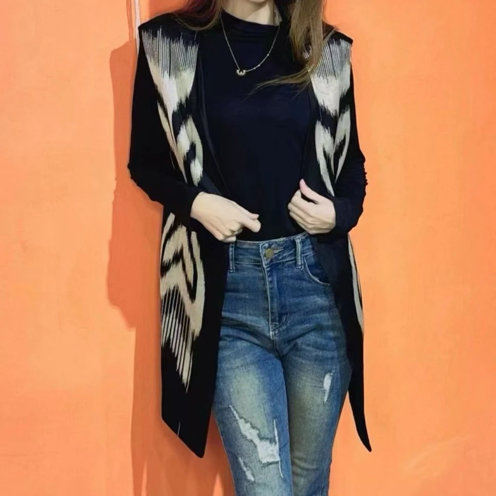 Atlas和田艾特莱斯秋冬气质韩版中长款外套