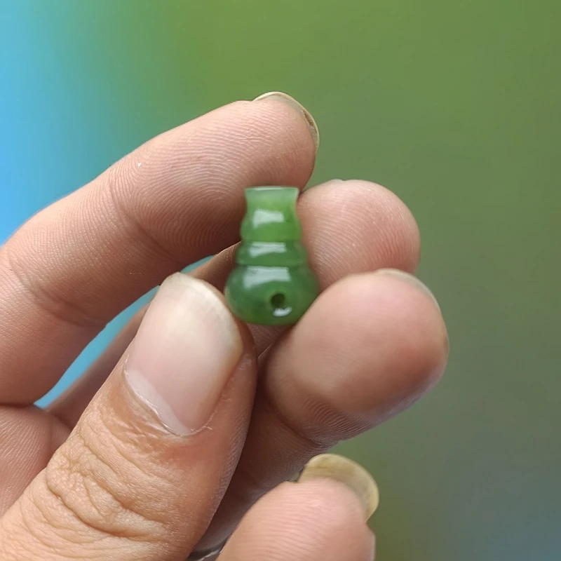 和田玉碧玉三通葫芦