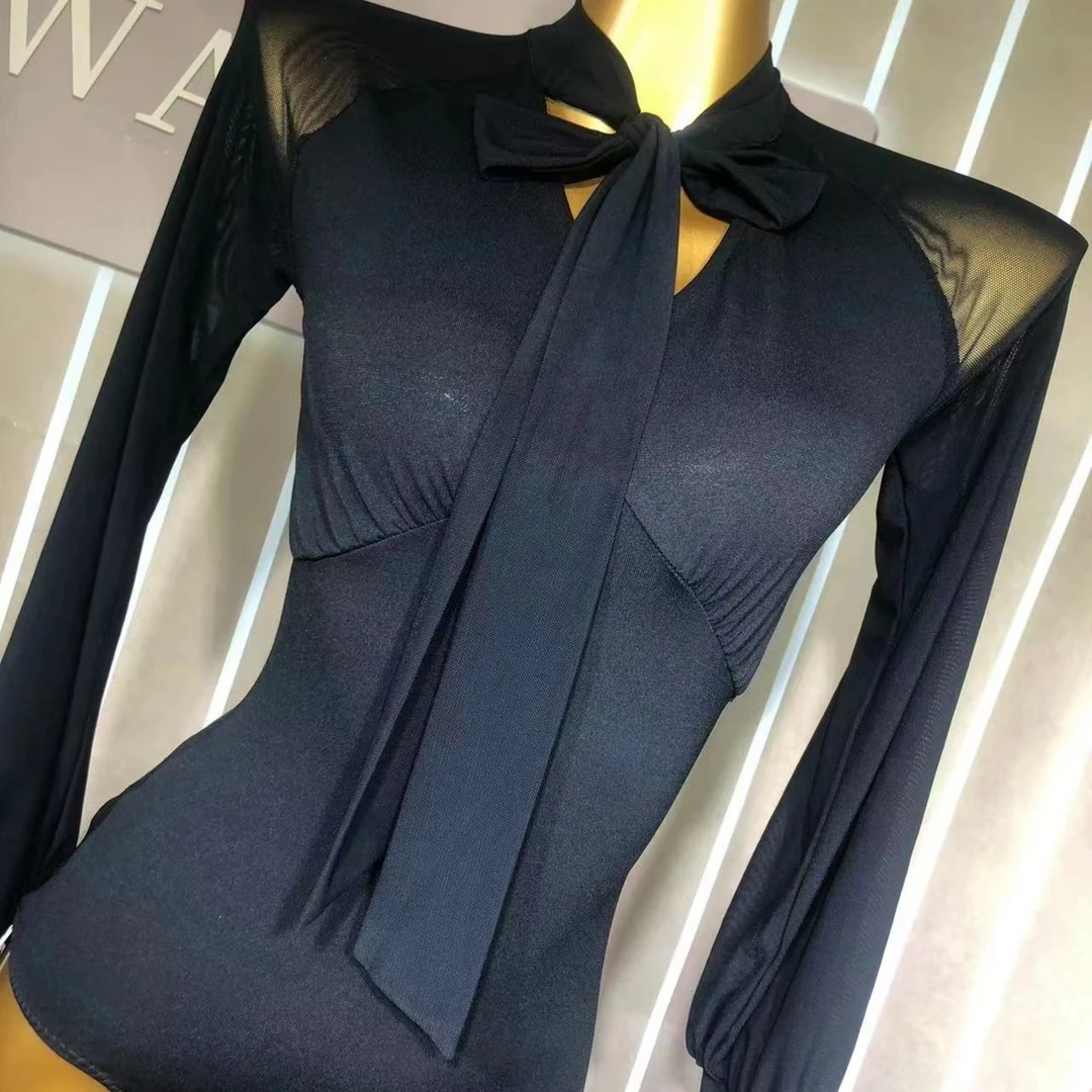 海云丹斯新款交谊舞摩登舞连体服上衣HY2023011