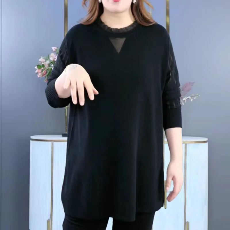 大码90-300斤肥胖女装胖妈妈装秋冬季新款百搭遮肉显瘦内搭打底衫