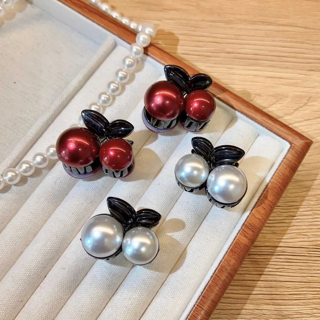 刘海夹前额小号抓夹头饰发饰小樱桃发夹侧边气质发夹顶夹边夹可爱