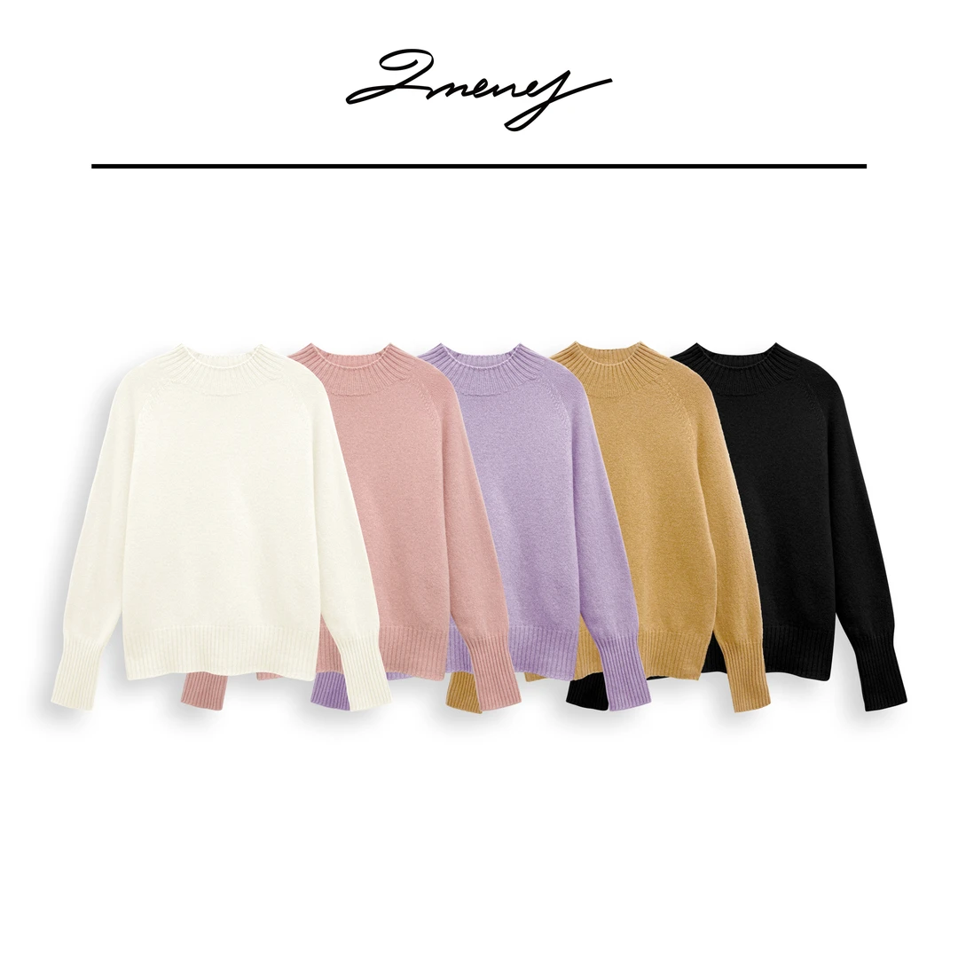 LMENY半高领暖暖系列~无缝 一体全羊毛打底衫24CM041