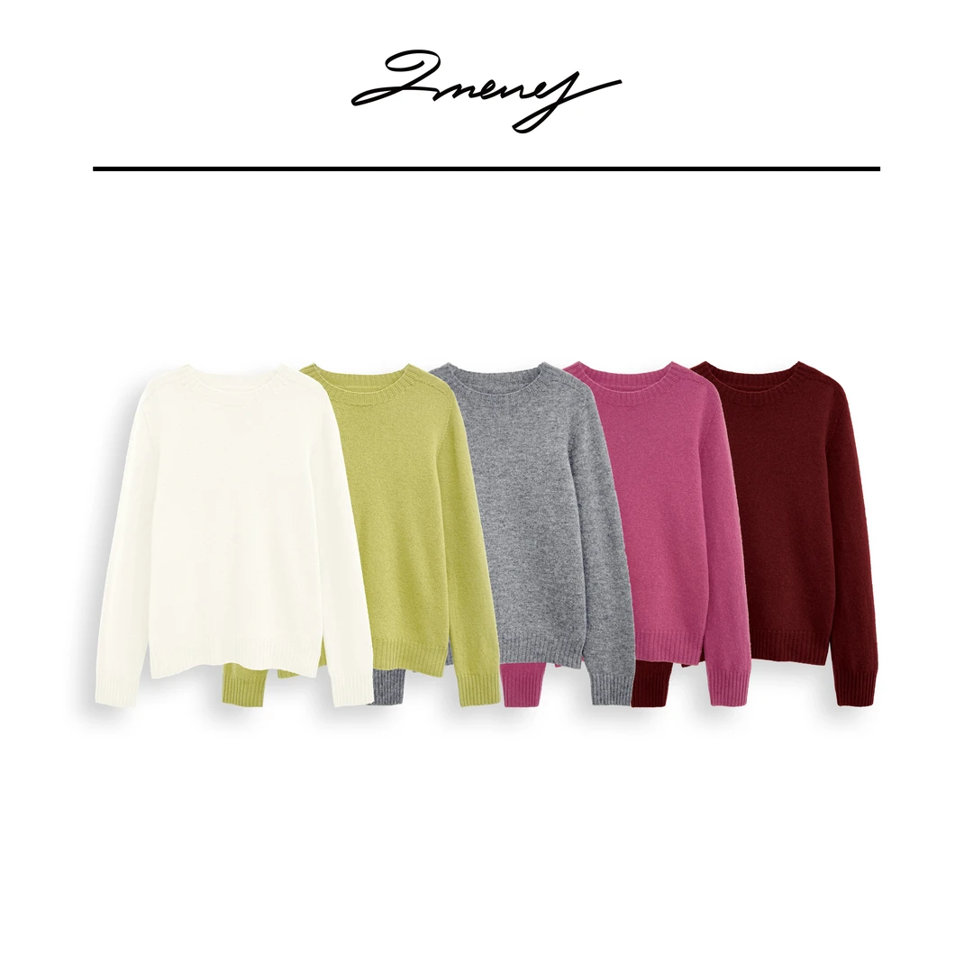 LMENY多件囤！巨软糯轻盈无缝全成型全羊毛圆领长袖针织衫24CM034