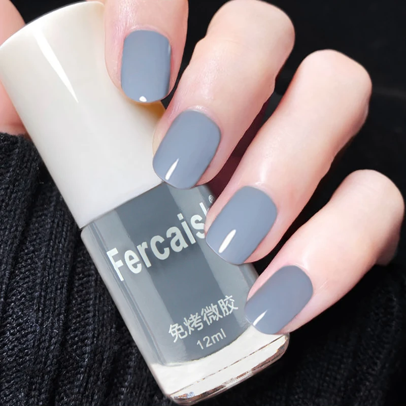 网红新款奶奶灰显白指甲油免烤不可撕拉持久不掉色防水快干流行色