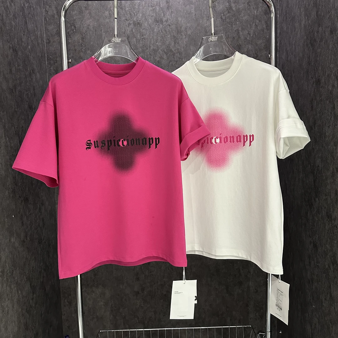 老男孩新款情侣桃花3D滴胶印花T恤春夏男士休闲短袖6969