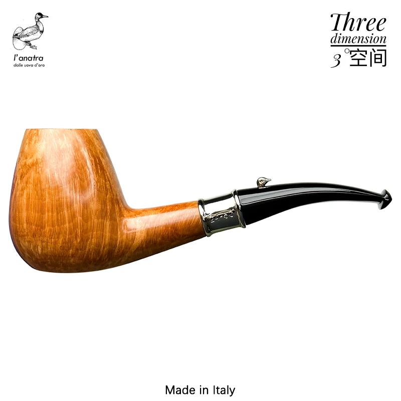 L’Anatra意大利鸭子2024年度限量纪念款银圈手工石楠木烟斗 24-50