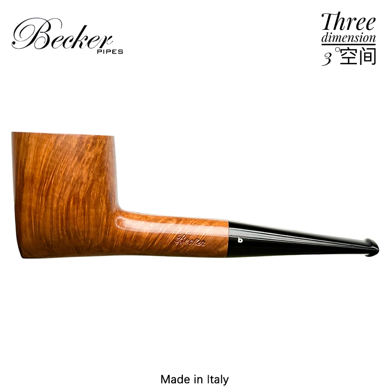 Becker Pipes贝克第三代经典款高级别浅色光面细密直纹石楠木烟斗
