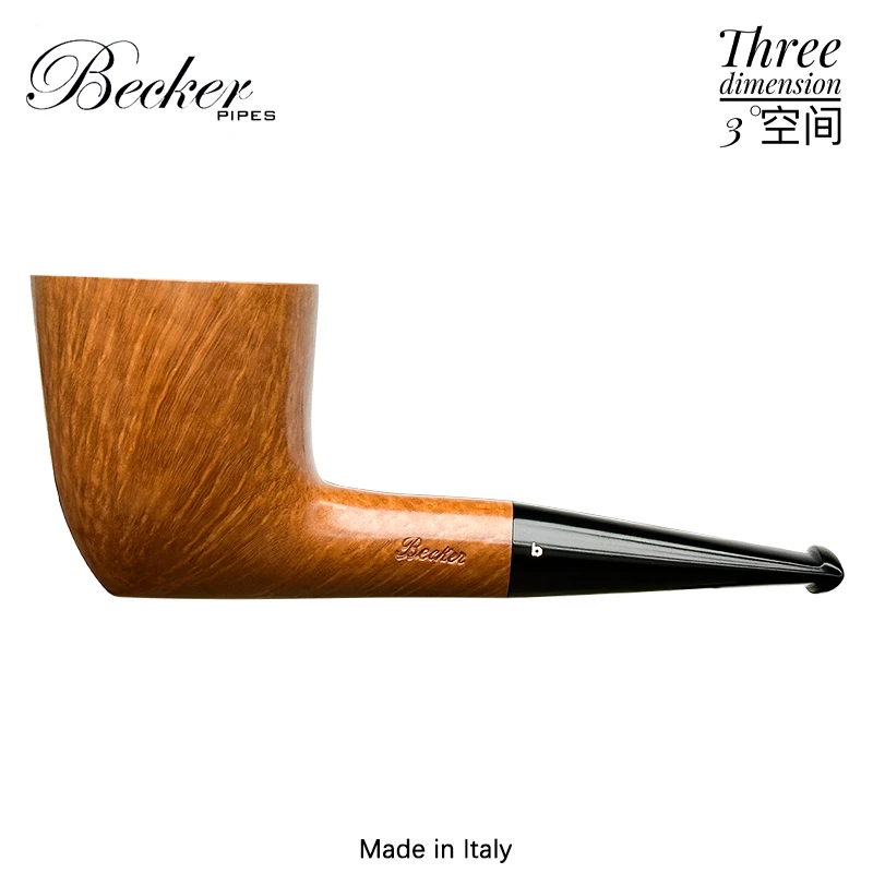 Becker Pipes意大利贝克第三代经典款原木色光面细密纹石楠木烟斗