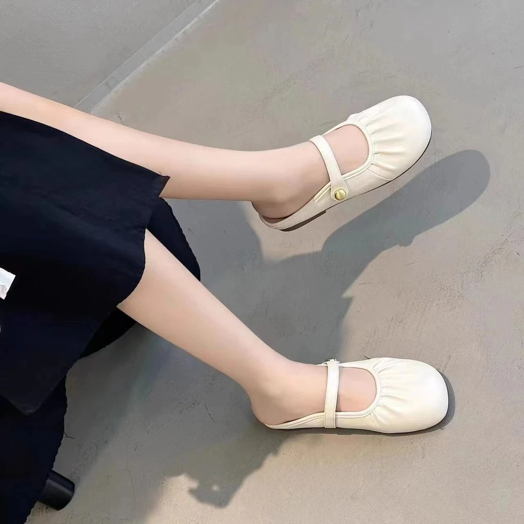 2024韩版百搭复古悠闲遛弯仙女风软底外穿夏季包头拖鞋春夏