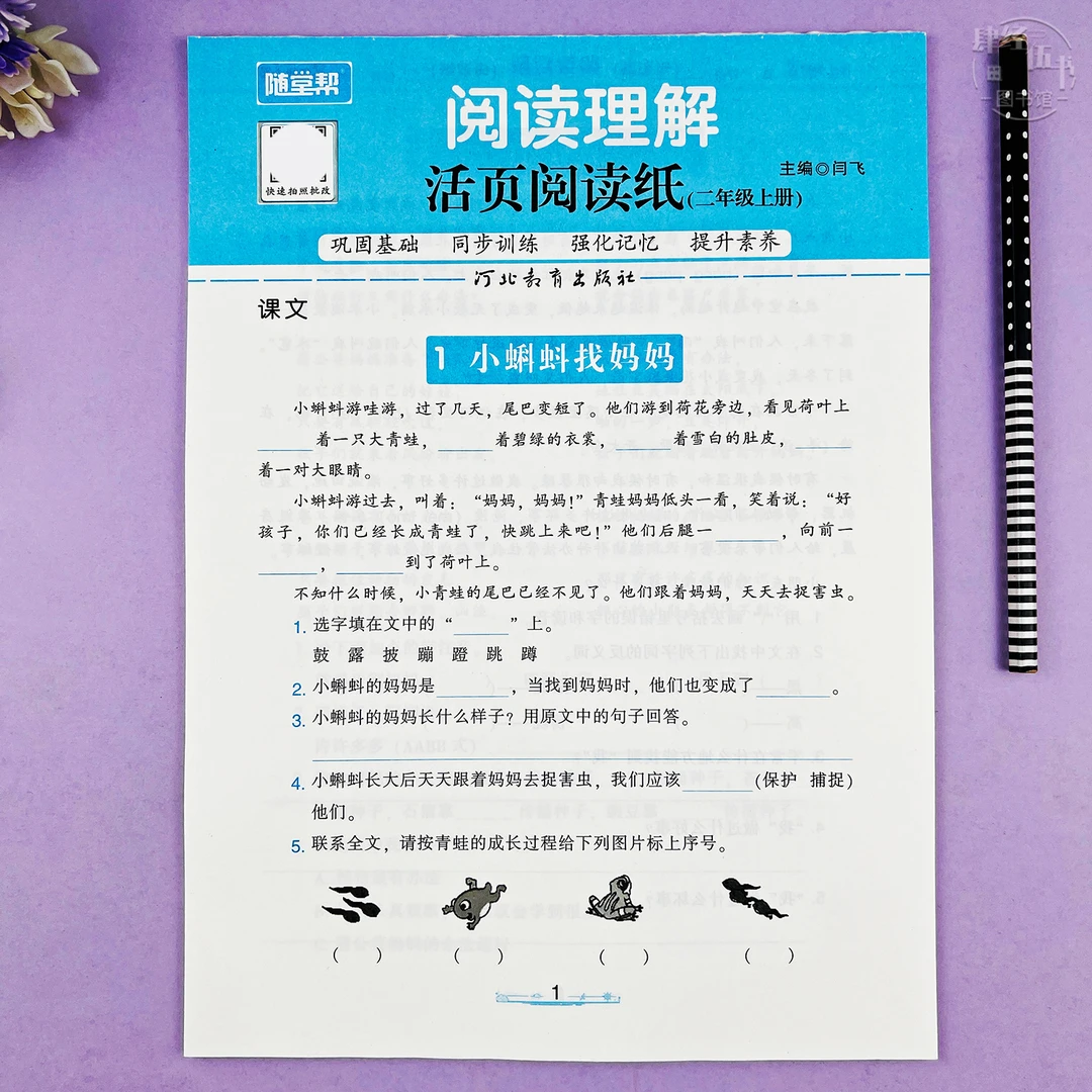 语文阅读理解二年级上册专项训练人教版二年级语文阅读理解活页纸